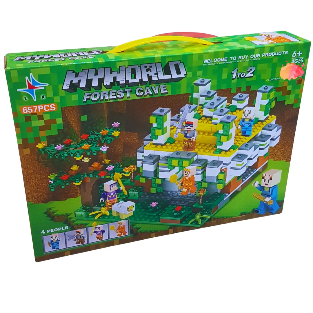 657-Piece MyWorld Forest Cave Building Set – Adventure and Creativity Toy | STEM Educational for Kids