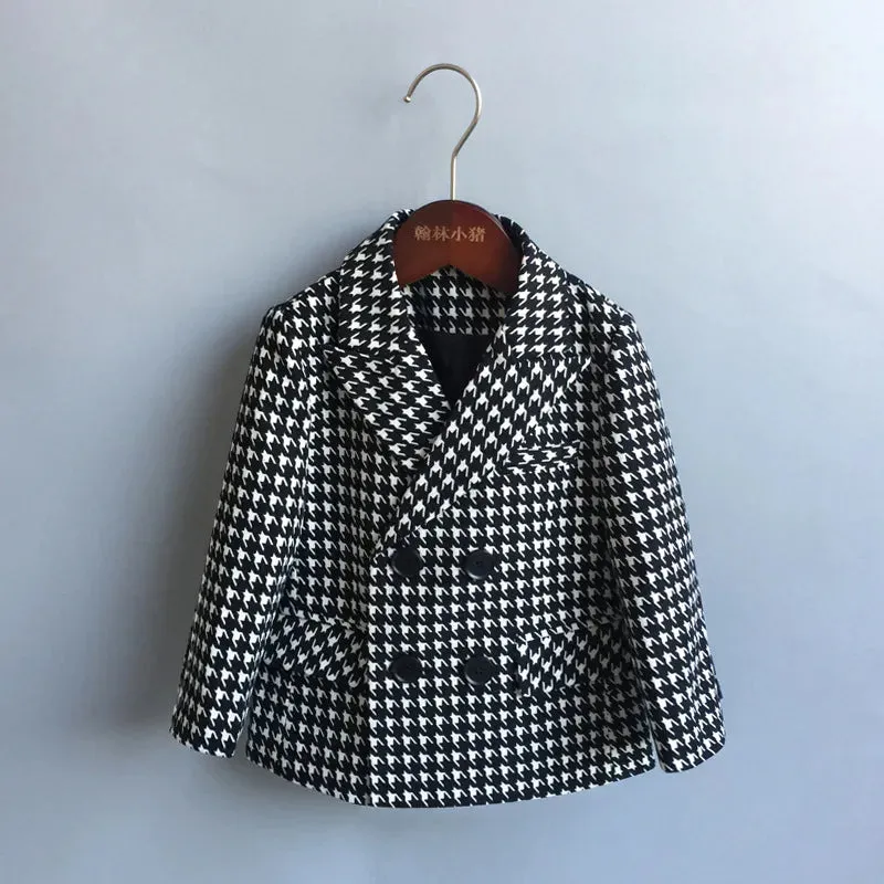 Boys Formal Houndstooth Blazer Suit Set