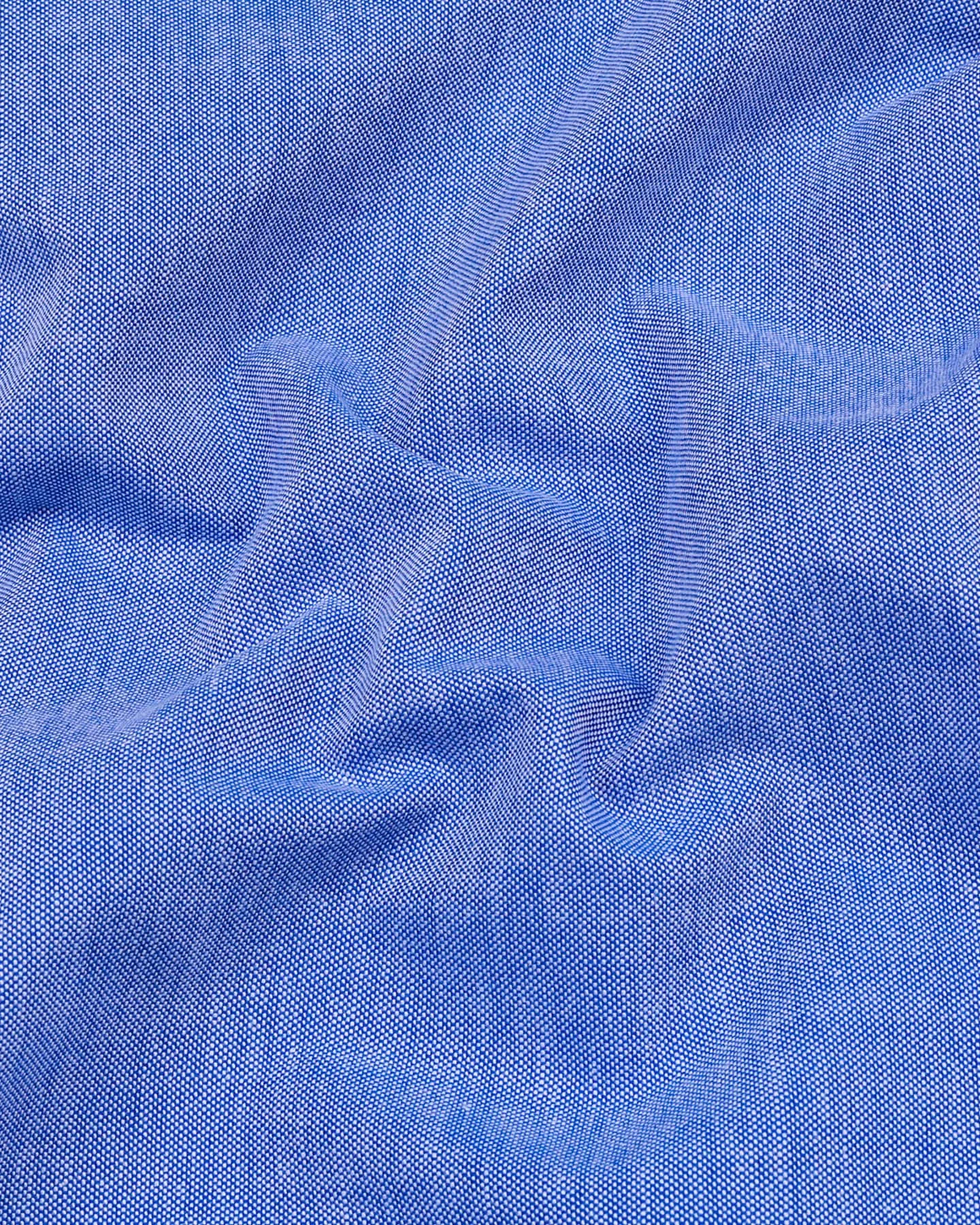 Cloud Blue Oxford Cotton Solid Formal Shirt