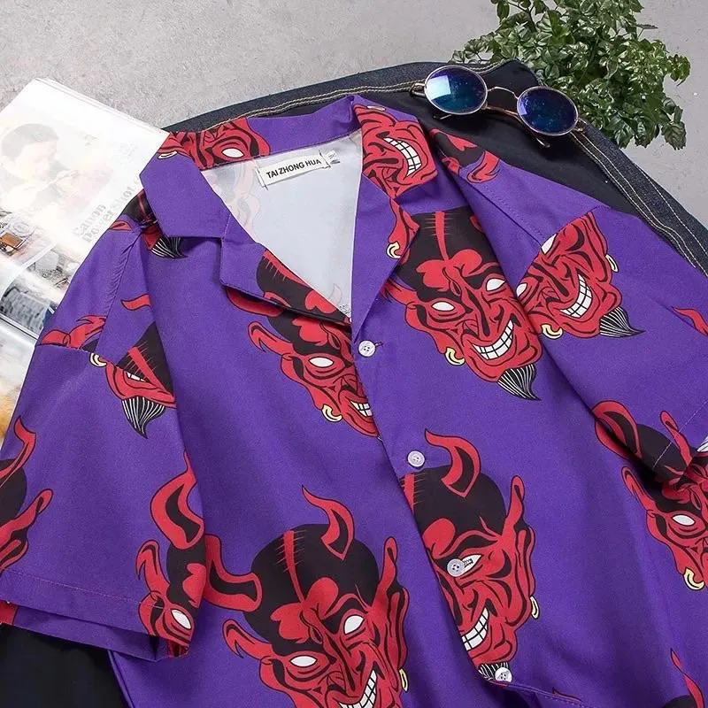 Devil-ish button shirt 🔥