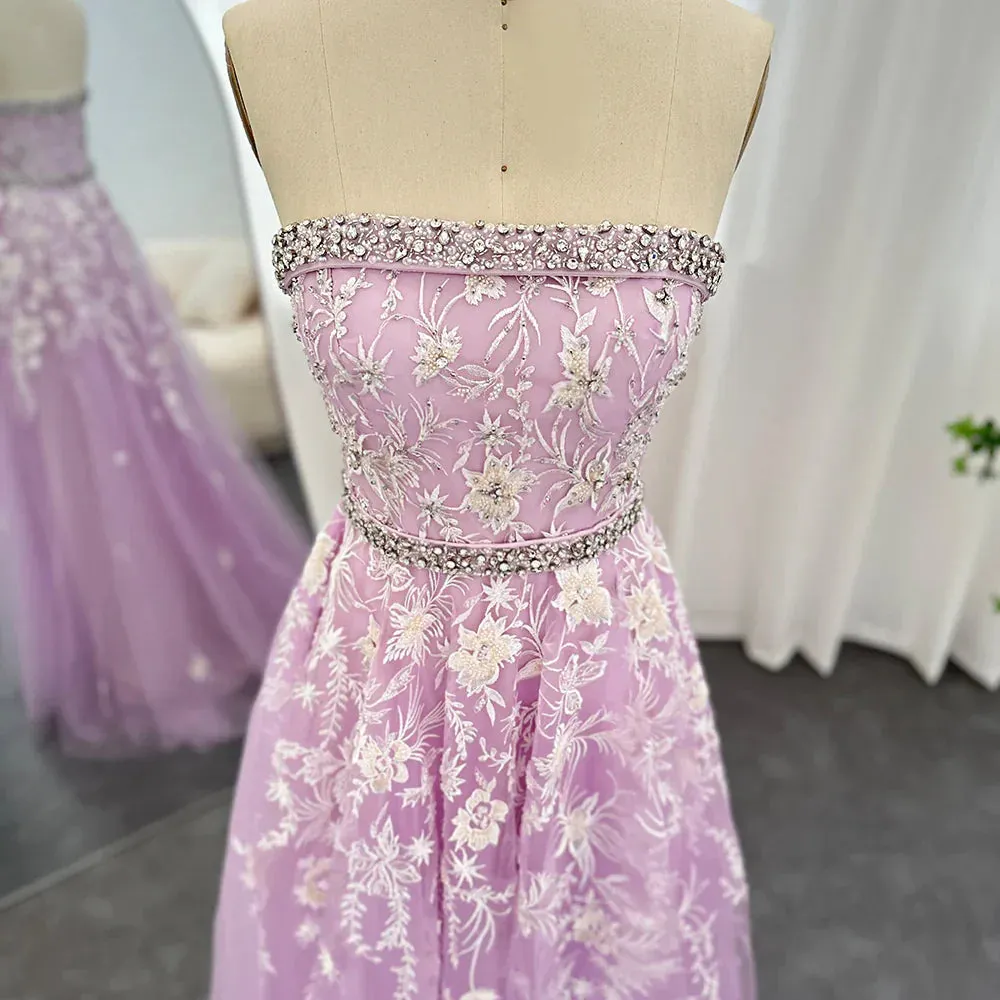 Formal Women's Dresses Olive Green Elegant Strapless Evening Dress Formal Prom Gowns with Beading Prom Clothing