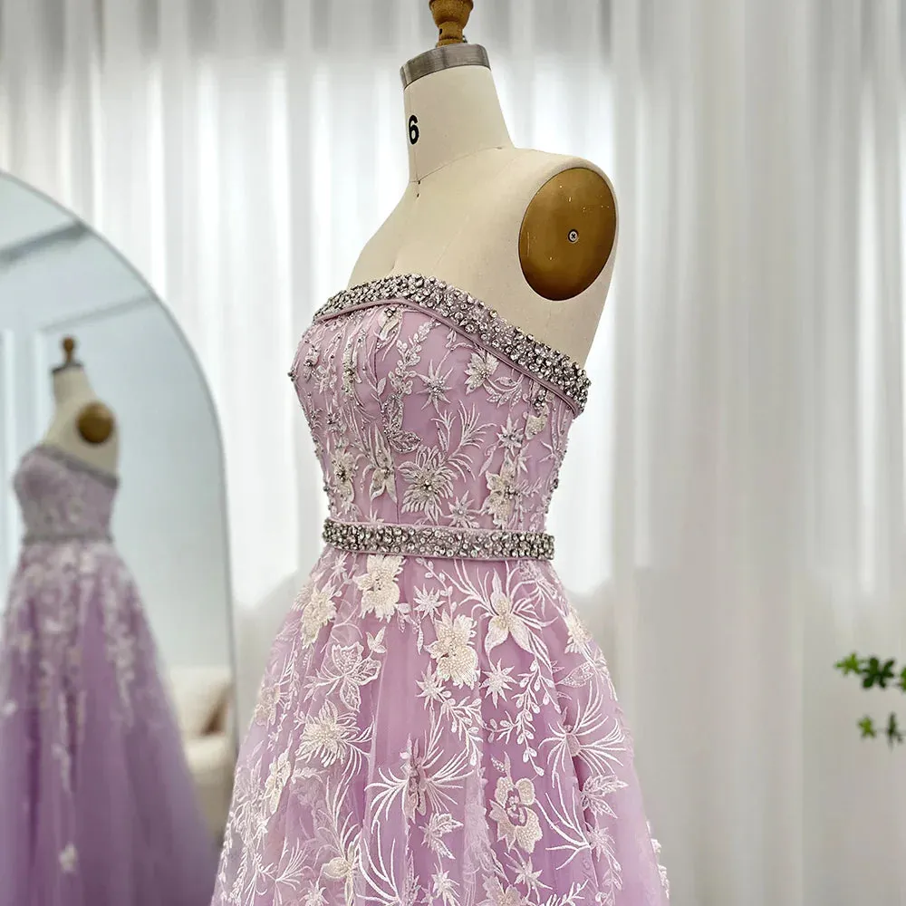 Formal Women's Dresses Olive Green Elegant Strapless Evening Dress Formal Prom Gowns with Beading Prom Clothing