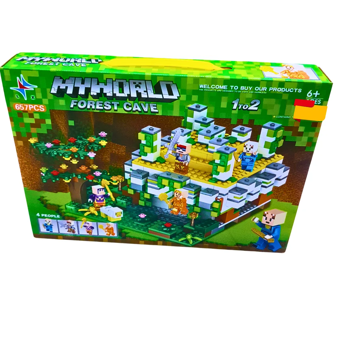 My World Forest Cave Building Set – 657-Piece Jungle Adventure Playset with Mini Figures (Ages 6 )