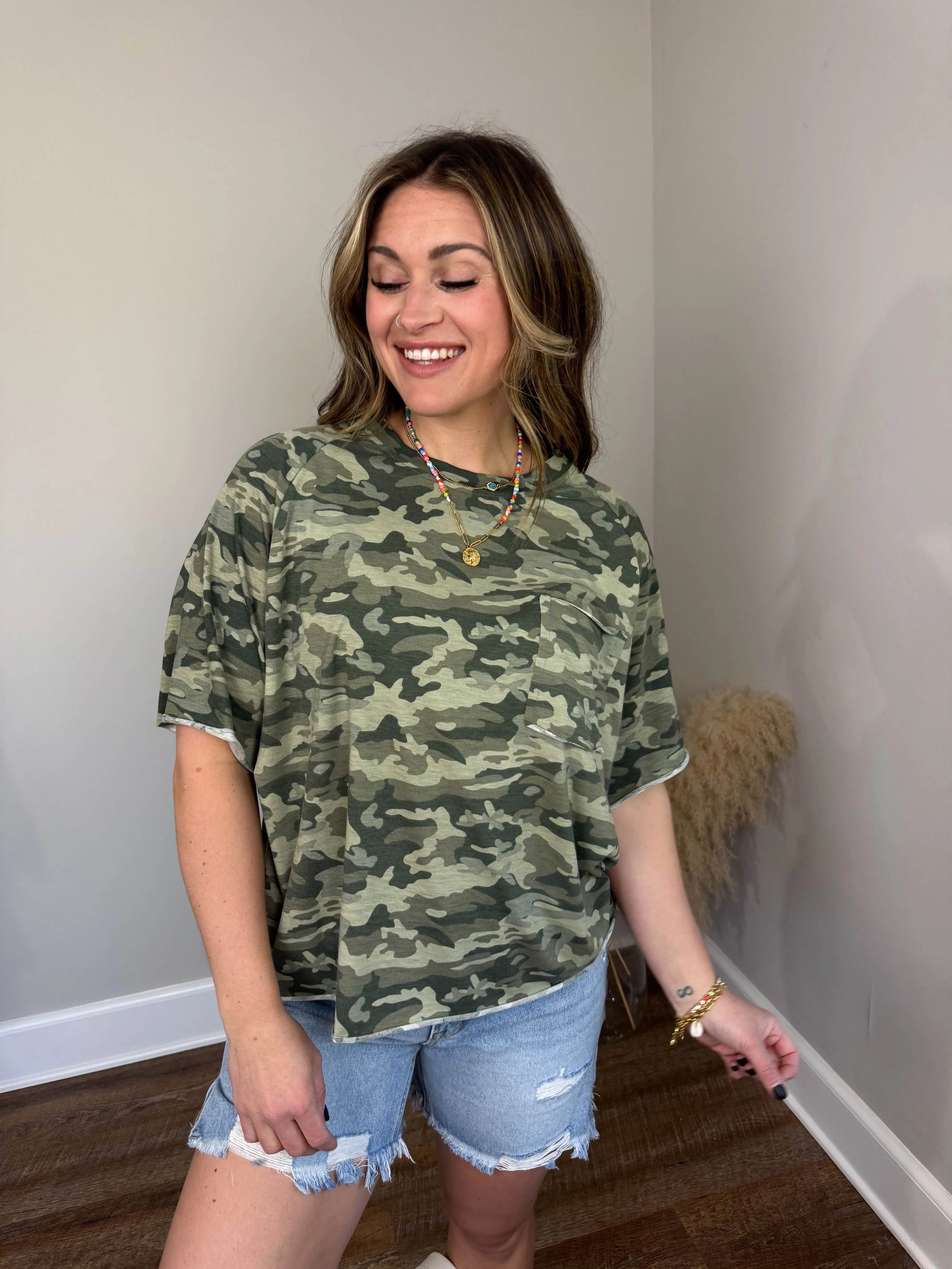 Peyton Oversized T-Shirt | Camo