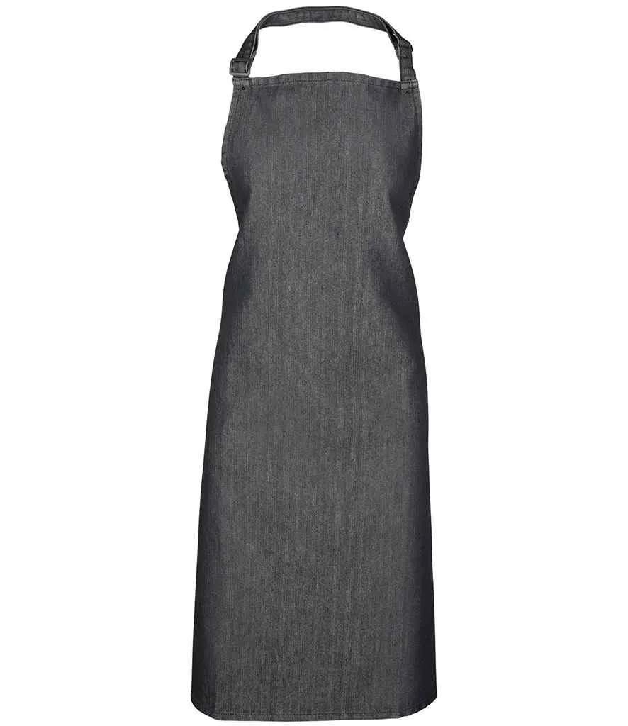 Premier 'Colours' Bib Apron | Black Denim