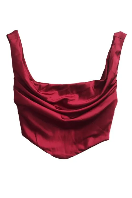 Sabrina Wrap Top and Maxi Skirt Outfit Set - Lipstick Red