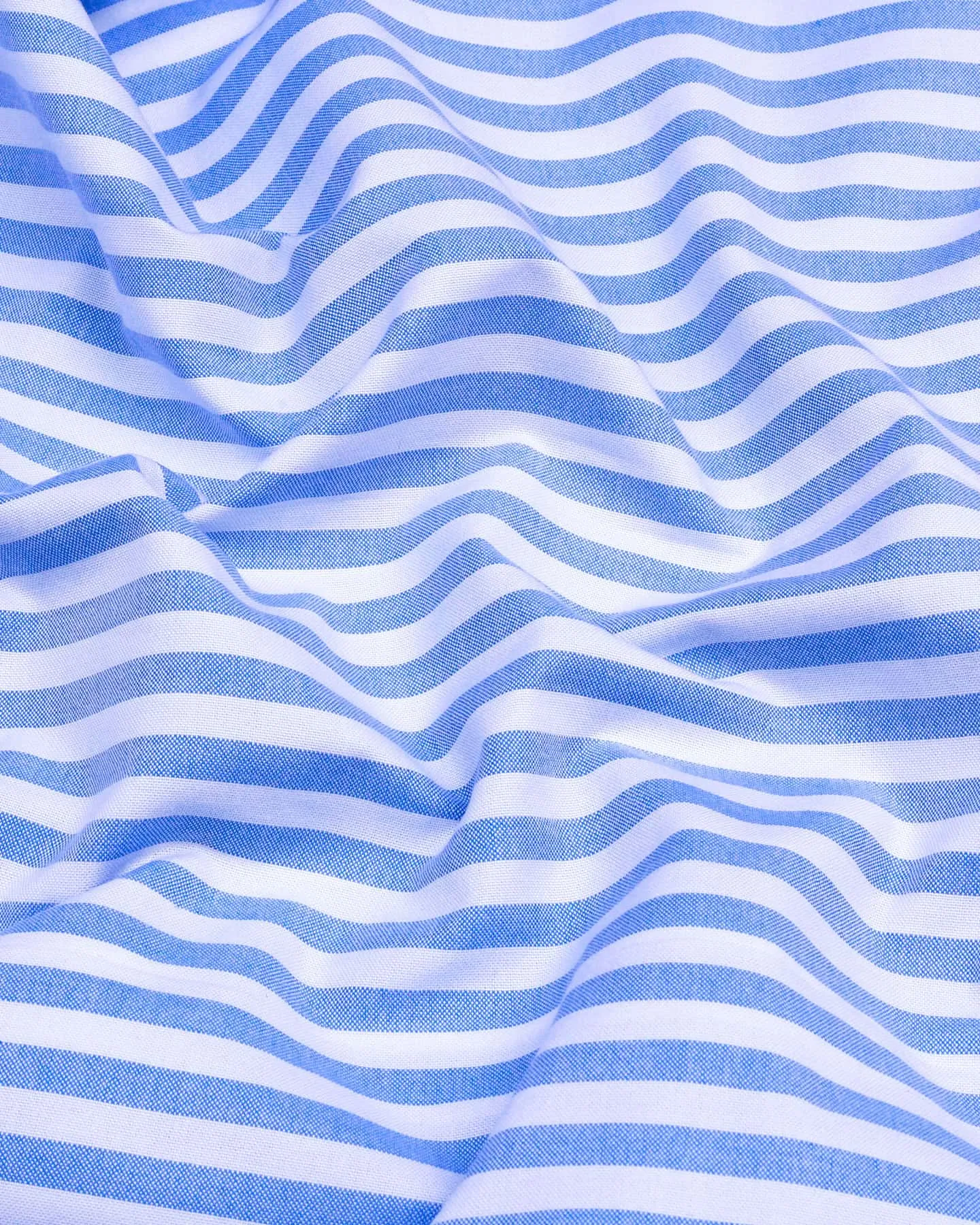 Torcello Blue With White Stripe Oxford Cotton Formal Shirt